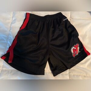 Reebok youth size 5/6 NJ Devils mesh shorts